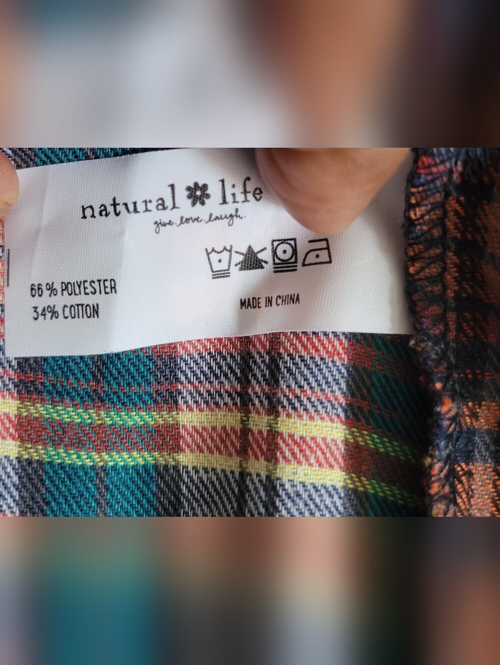 Natural Life Flannel Plaid Tiered Midi Dress - Green & Pink Size L - Picture 8 of 10